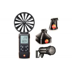 Testo 0563 2417 Anemômetro 417 Conjunto 2. Conjunto com cones, estabilizador de fluxo e conectividade App