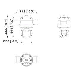 Dahua TPC-SDA8441-B25 Dôme PTZ thermique IP hybride 400*300…