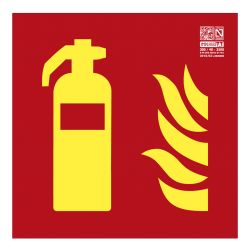 Implaser EX201L-20M Class A fire extinguisher sign 42x42cm. 20m