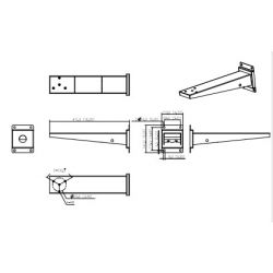 DAHUA - 3012 - SUPORTE DE AÇO DE MONTAGEM EM PAREDE ATÉ 30KG