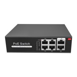 SW0604POE-G-65-E - Switch PoE, 4 portas PoE + 2 Uplink RJ45, Velocidade…