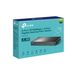 TP-Link 8-Port 10/100Mbps + 3-Port Gigabit Desktop Switch with…