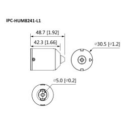 Dahua IPC-HUM8241-E1-L1 Mini câmera IP H265 Pinhole 2M DN WDR…