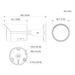 Dahua IPC-HFW2241S-S-0360B IP tubulaire H265 2M DN WDR Starlight…