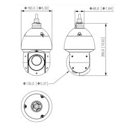 Dahua SD49425GB-HNR Dôme IP PTZ 4M DN WDR Starlight IR100m 25X…