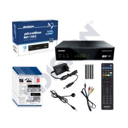 Edision Piccollino Récepteur Combo FullHD DVB S2-T2/C H265 HEVC 10 Bit