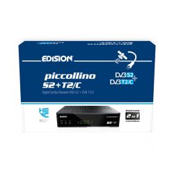 Edision Piccollino Récepteur Combo FullHD DVB S2-T2/C H265 HEVC 10 Bit