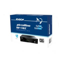 Edision Piccollino Récepteur Combo FullHD DVB S2-T2/C H265 HEVC 10 Bit