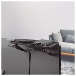 Double shelf for TV accessories