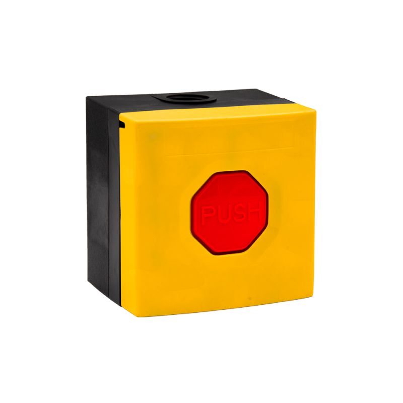 STI WSS3 5R14 STI. WSS3 push button. Yellow housing, red button