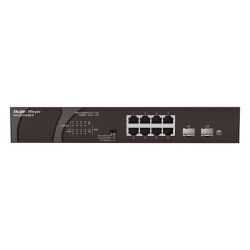 Reyee RG-ES110GDS-P - Reyee Switch PoE Sobremesa, 8 Puertos RJ45 + 2 Uplink…