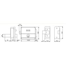 Fermax 2879 CERRADURA MOD.962-DOBLE LLAVE+PULSADOR