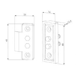 Fermax 7776 CONTACT 2CN BLACK