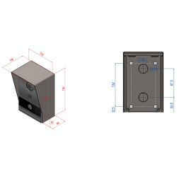 Fermax 95181 COFFRE SUPÉRIEUR PANNEAU MILO 1 LIGNE RENCONTRE ALU