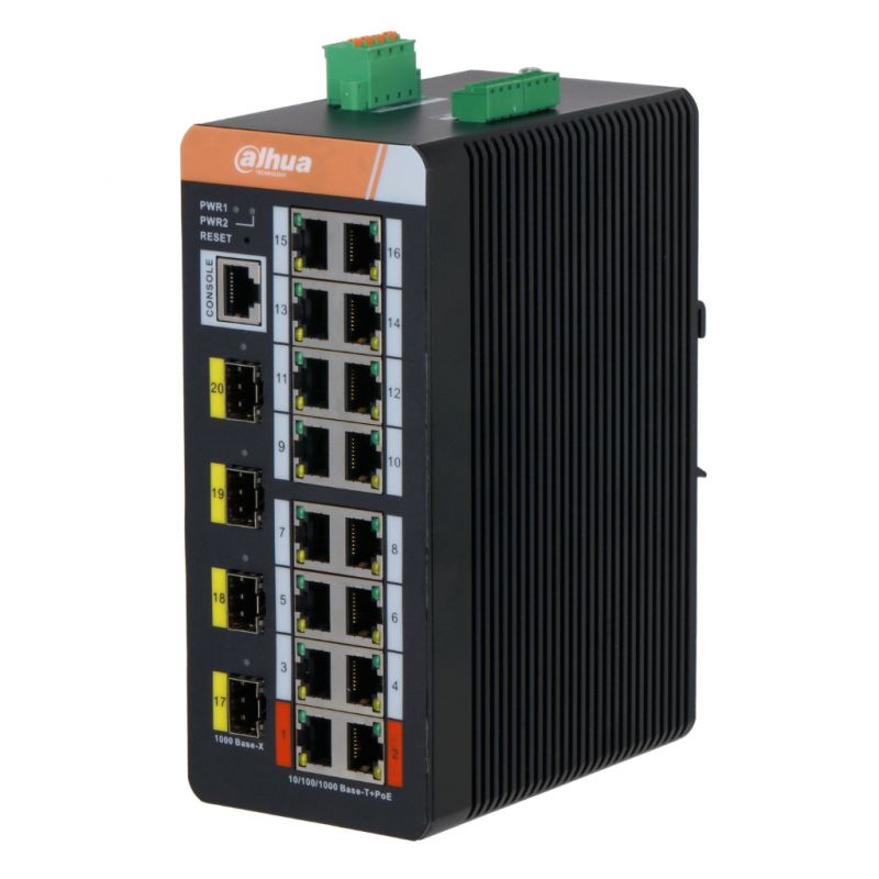 Dahua IS4420-16GT-240 Switch Industrial PoE 2.0 16 portas…