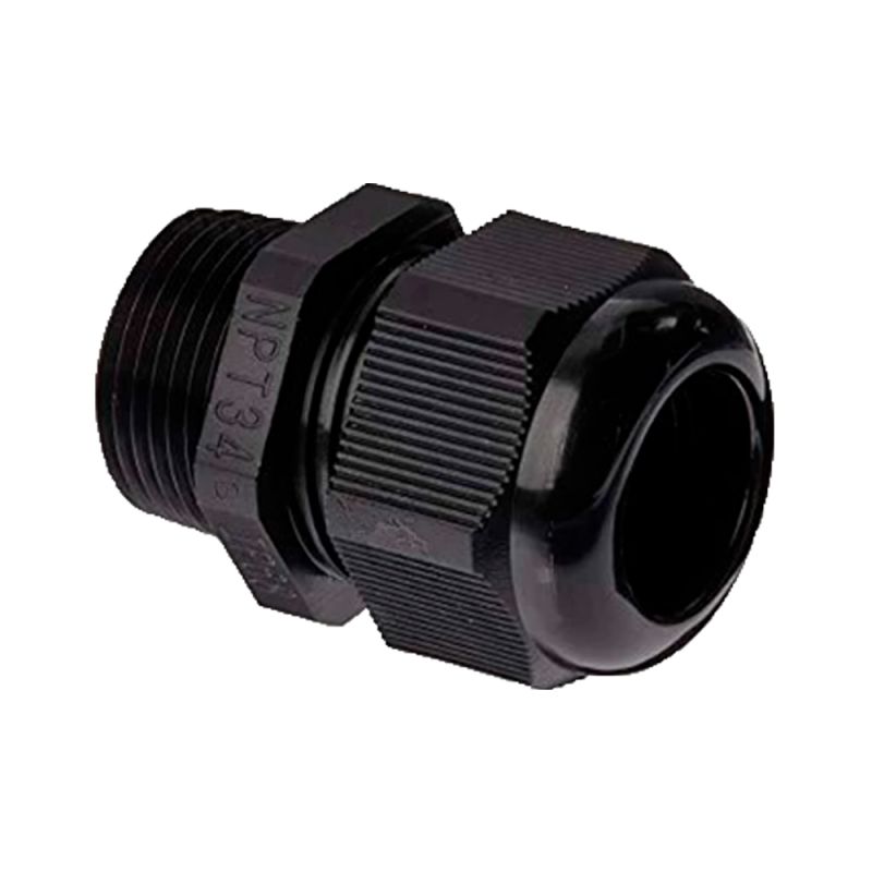 CABLE-GLAND-NPT3/4-BLACK - Racor impermeable, Plástico, Diámetro 13~18mm ,…