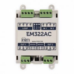 Inim EM322AC Module, 2 entrées et 2 sorties relais @230 Vac