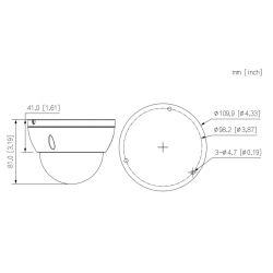 Dahua IPC-HDBW2230E-S-0280B-S2-QH3 Dome IP H265 2M DN dWDR 3DNR…