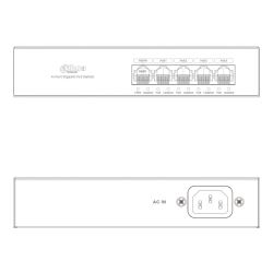 Dahua PFS3005-4GT-36 PoE Switch 4 Gigabit ports +1RJ45 Uplink…