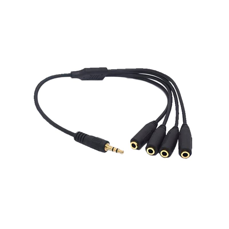 JACK1T4 - Splitter De Audio Stereo Jack, 1 macho a 4x3.5m…