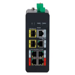 X-Security XS-SWI0704HIPOE-MGF-120-DIN - Switch PoE X-Security Carril DIN, 4 puertos PoE RJ45 +…