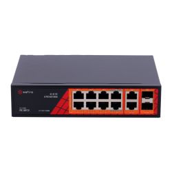 Safire SF-SW1208HIPOE-GF-120 - Safire Switch Hi-PoE, 8 puertos PoE + 2 SFP + 2 RJ45,…