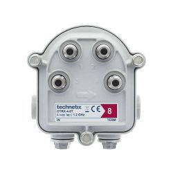 Derivador Profesional Tratec Technetix (Regal) 4 salidas con switch, de 8 a 29 dB