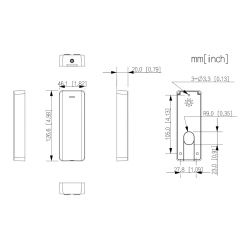 Dahua ASR2100H Lecteur de proximité Mifare RS485 Wiegand IP66