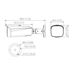 Dahua IPC-HFW3449T1-AS-PV-0360B-S4 Tubulaire IP TiOC 2.0 H265 4M…