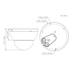 Dahua IPC-HDBW5442E-ZE-S3-B Dôme IP H265 4M WDR140dB Deeplight…