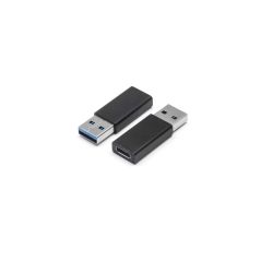 Adaptador USB-A, conector USB-C, 3.0, negro