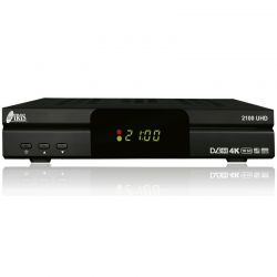 IRIS 2100 4K SAT (S2) Satellite Receiver, 4K FULL HD, H.265, integrated Wi-Fi. 1 USB, 1 RCA, Ethernet