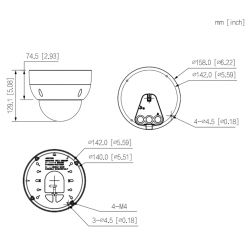 Dahua IPC-HDBW5442H-ZHE-S3 H265 IP Dome 4M WDR140dB Deeplight…