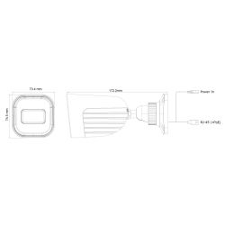 Provision I2-340IPSN-28-V2 IP tubulaire 4MP H265 dWDR IR20m…