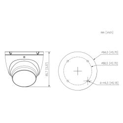 Dahua HAC-HDW1801TLM-IL-A-0280B-S2 Dôme HDCVI 4IN1 4K FULL…