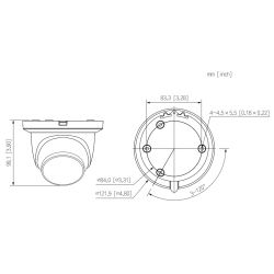 Dahua IPC-HDW2449TM-S-IL-0280B Dôme IP 4M H265 PLEINE COULEUR…