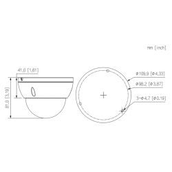 Dahua IPC-HDBW2441E-S-0280B Dôme IP H265 4M DN WDR Starlight…