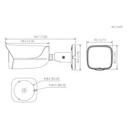 Dahua IPC-HFW3441E-S-0280B-S2 Tubular IP H265 4M DN WDR…