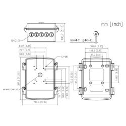 Dahua PFA6400SA Boîtier d'alimentation et de connexion IP66…