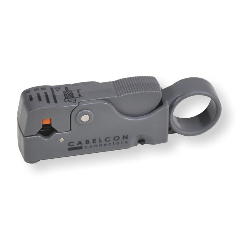 Coaxial cable stripper. Compatible cables: Mini, Midi, RG58, RG59, RG6