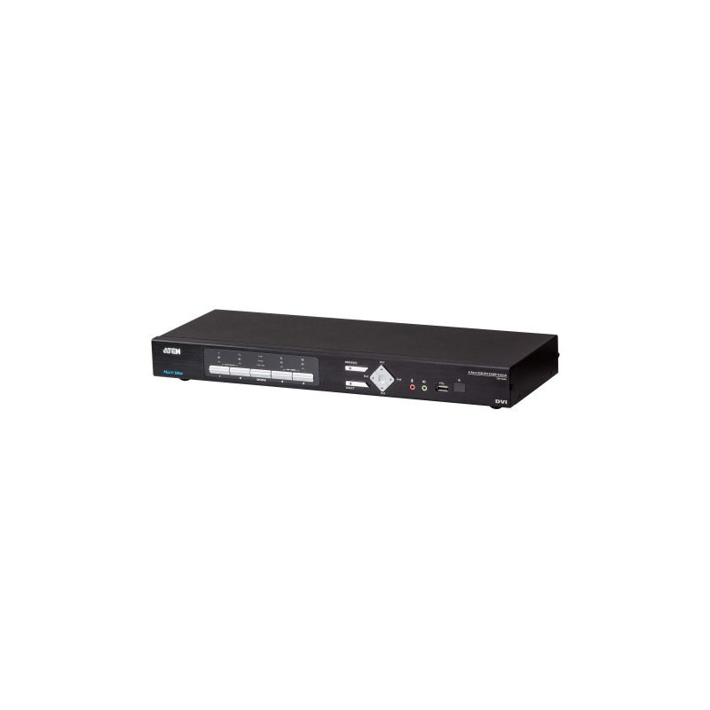 ATEN CM1164A-AT-G El conmutador KVMP USB DVI multivista de 4 puertos CM1164A de ATEN mejora la…