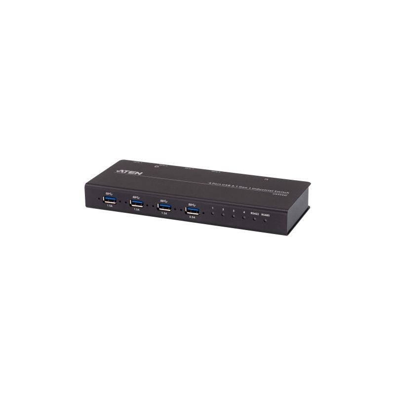 ATEN US3344I-AT L'US3344I est un commutateur industriel USB3.1 Gen1 à 4 ports qui permet à 4…