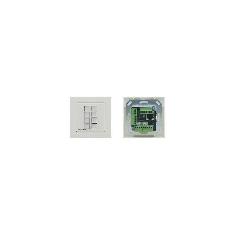 KRAMER 30-804750390 RC − 208 is a compact 8-button keypad that fits standard US, EU, UK 1-gang…