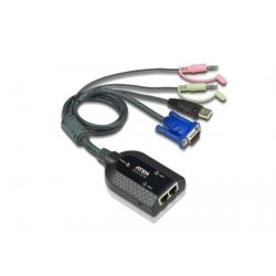 ATEN KA7178-AX El cable adaptador KVM KA7178 se conecta a los puertos de la tarjeta gráfica, USB y…