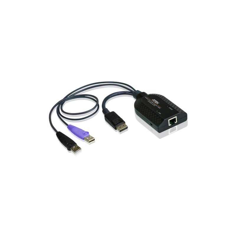 ATEN KA7169-AX O cabo adaptador KVM KA7169 conecta um switch KVM às portas DisplayPort e USB de um…