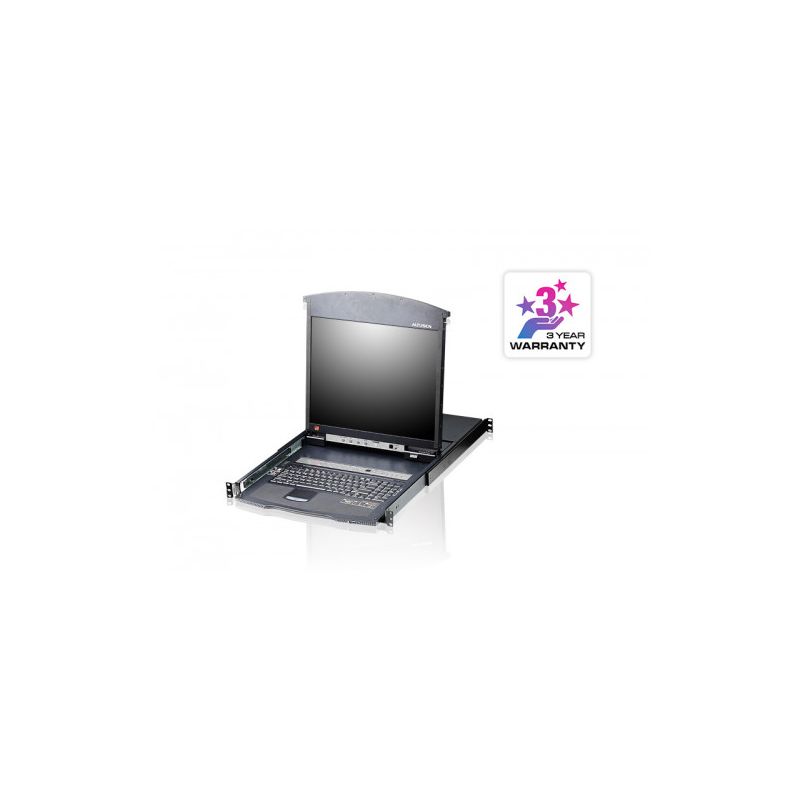 ATEN KL1516AN-AXA-XG El switch KVM con pantalla LCD con retroiluminación LED KL1516A de ALTUSEN…