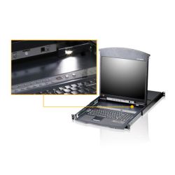 ATEN KL1508AM-AXA-XG Le commutateur KVM ALTUSEN KL1508A avec écran LCD dispose d'un seul écran de…