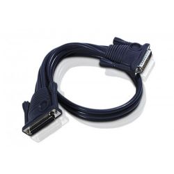 ATEN 2L-1701 Aten 2L1701. Color del producto: Negro, Longitud de cable: 1,8 m, Conector 1: DB-25