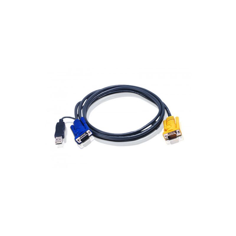 ATEN 2L-5203UP Attention 2L5203UP. Cable length: 3 m, Video port type: VGA, Product colour: Black