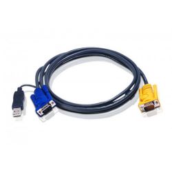 ATEN 2L-5202UP Attention 2L5202UP. Cable length: 1.8 m, Video port type: VGA, Product colour: Black